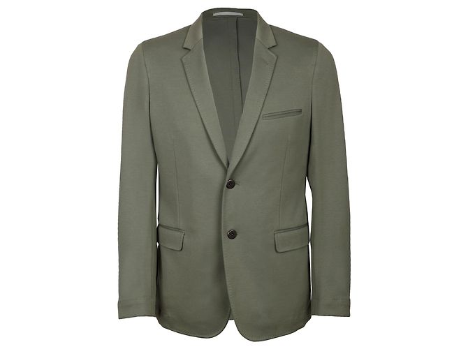 Autre Marque Leichter Blazer aus grünem Techno-Jersey
