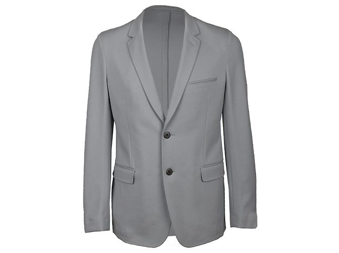 Autre Marque Blazer leggero in techno-jersey grigio