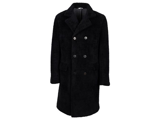 Autre Marque Schwarzer Softcoat Wollmischung
