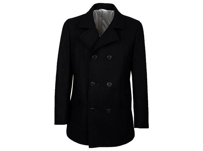 Autre Marque Éclectic Peacoat Schwarz Wolle