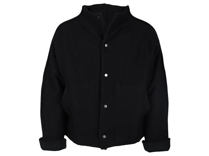 Autre Marque Giacca Bomber in Lana Barbara Alan Nero