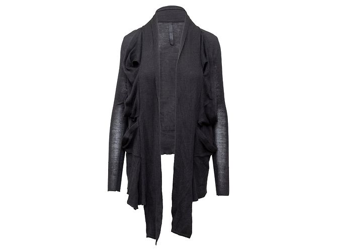 Autre Marque Cora Groppo offene Strickjacke Schwarz