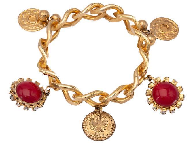 Autre Marque Collection Privée Armband mit roten Anhängern