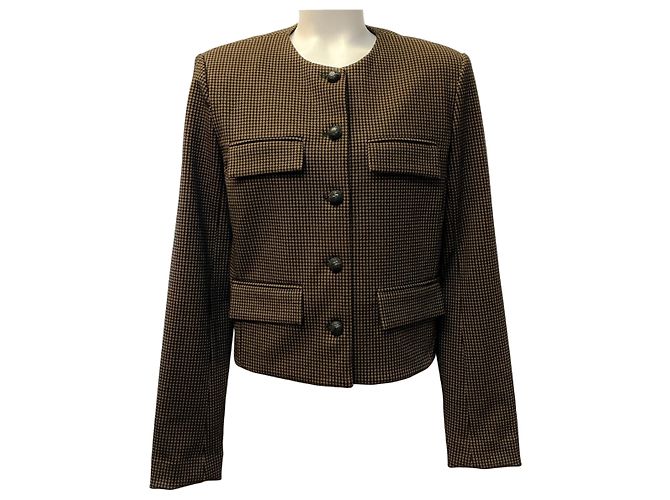 Veronica Beard Berkley Strickjacke Acorn / Black Braun