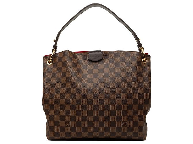 Borsa a tracolla Louis Vuitton Damier Ebene Graceful PM Marrone
