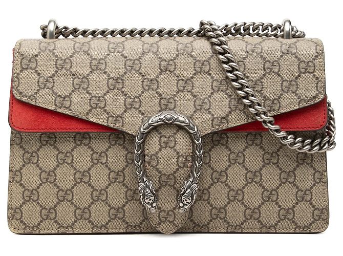 Bolsa de Ombro Gucci Dionysus Medium GG Supreme Bege