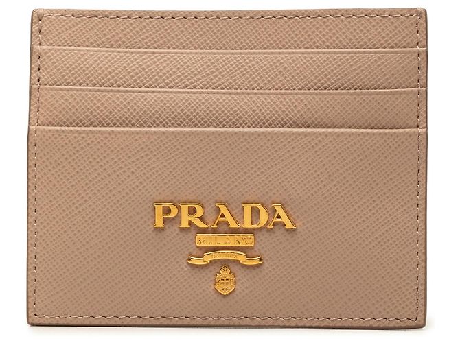 Tarjetero Prada Saffiano Marrón Castaño
