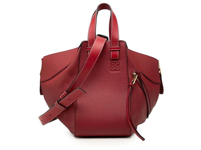 Bolsa Satchel Hammock LOEWE Small em pele de vitelo vermelha Vermelho