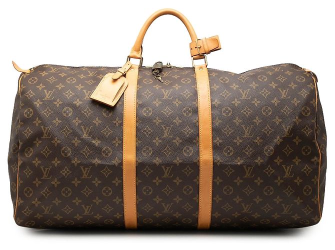 Borsa da viaggio Louis Vuitton Monogram Keepall 60 Marrone
