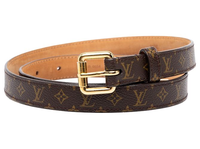 Brown Louis Vuitton Monogram Ellipse Belt