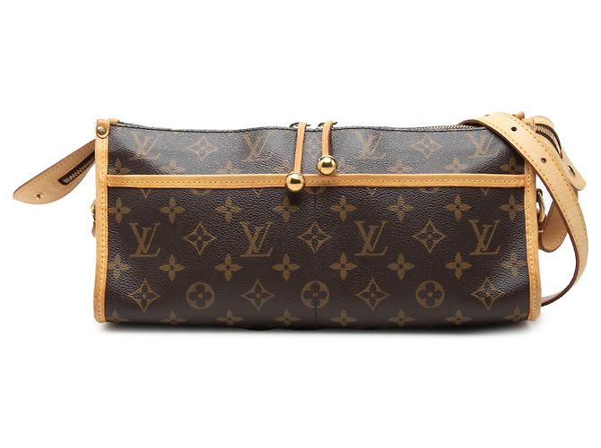 Borsa a tracolla lunga Louis Vuitton Monogram Popincourt Marrone