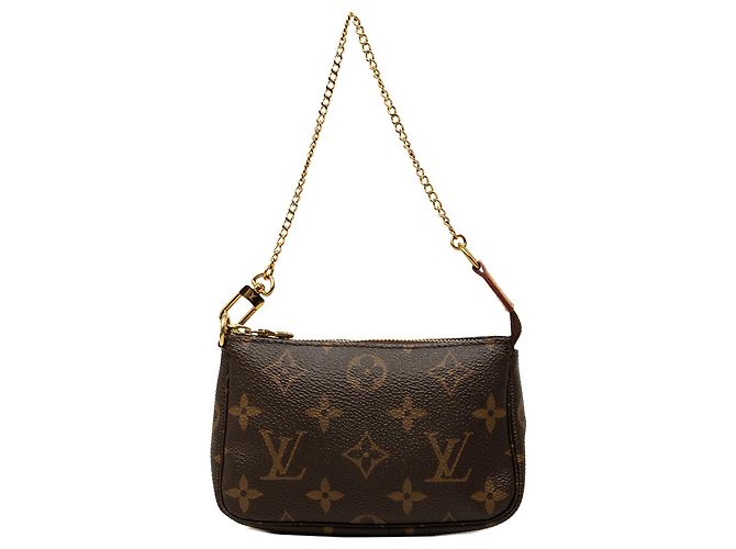 Sac à main Louis Vuitton Monogram Mini Pochette Accessoires Marron