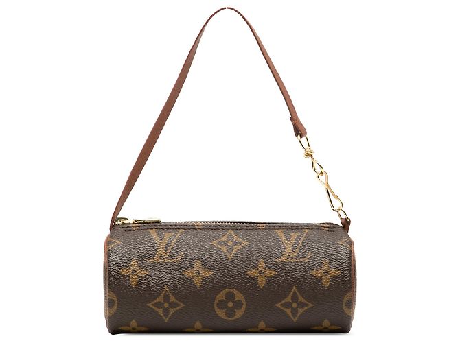 Bolsa de Mão Louis Vuitton Monogram Papillon Pochette Castanha Marrom