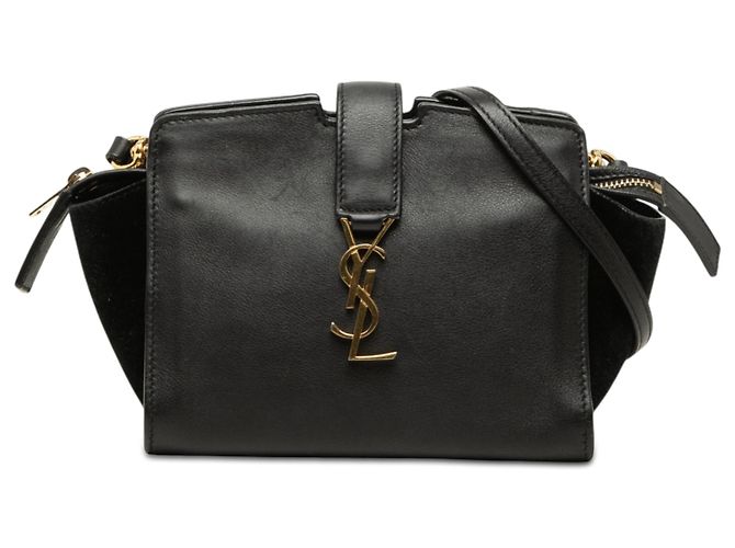 Autre Marque Borsa a tracolla Cabas in pelle monogram Saint Laurent Toy nera Nero