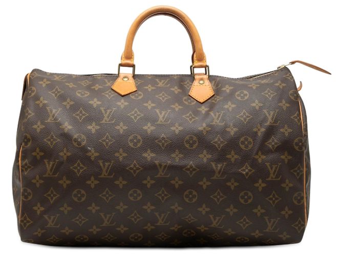 Sac Boston Louis Vuitton Monogram Speedy 40 Marron