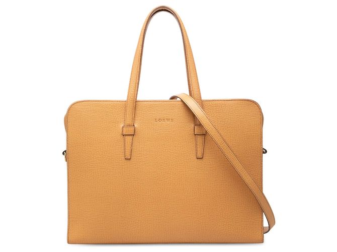Sac business en cuir texturé LOEWE marron