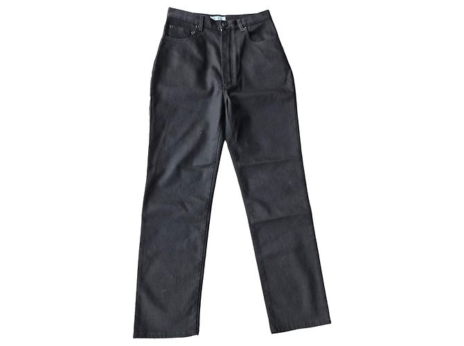 Alaïa schwarze Jeanshose
