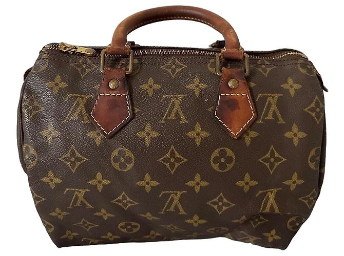 Louis Vuitton Borsa a mano Speedy 25 Monogram Canvas Marrone Monogramma