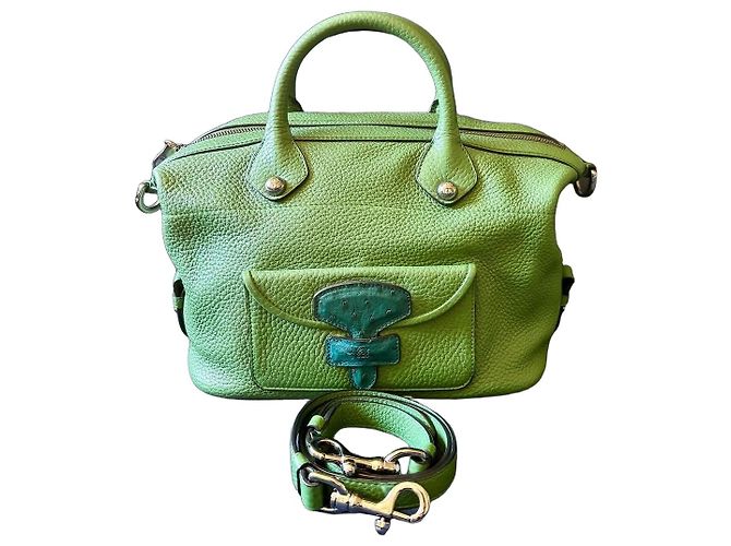 Loewe May Bag 28 Vert Cuir Grainé