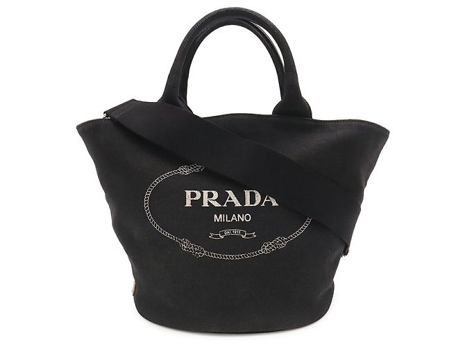 Prada Canapa Tote Bag Schwarz