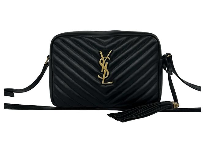 Autre Marque Borsa a tracolla Saint Laurent in pelle nera Nero