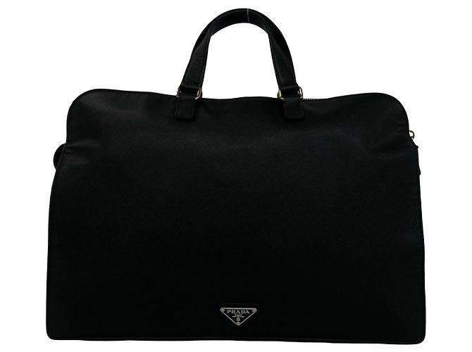 Saffiano Mallette Prada en cuir noir