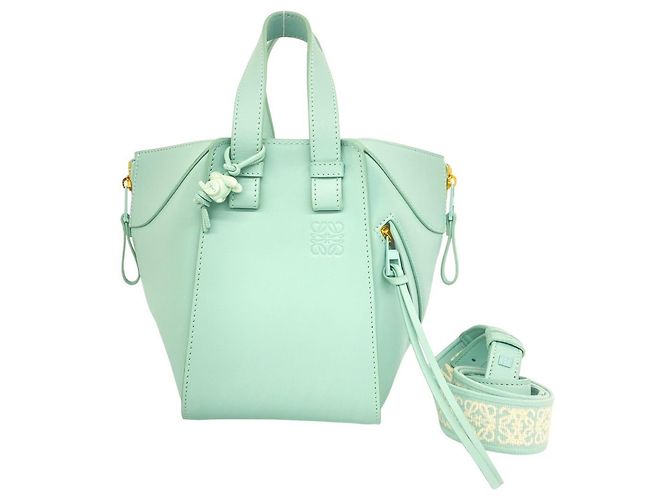 Sac à main/Sac à épaule en cuir Loewe Hammock Compact Vert