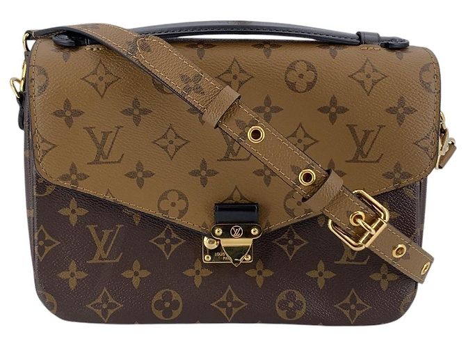 Louis Vuitton Bolsa de ombro e mão Pochette Metis Reverse em lona marrom