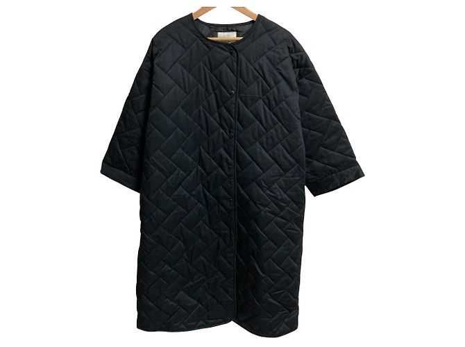 Autre Marque FREAK'S STORE Casaco longo acolchoado sem gola Preto
