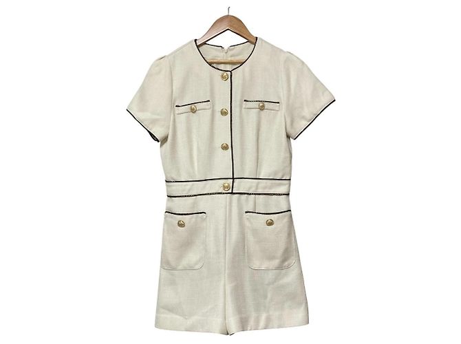 Autre Marque Rirandture Sommer-Tweed-Romper Weiß