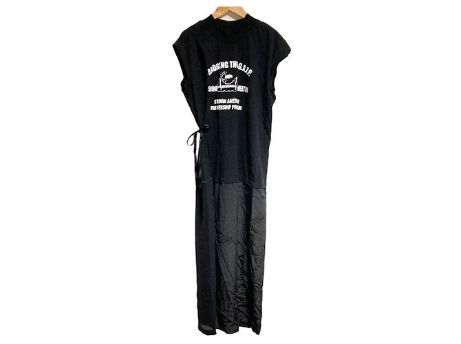 Autre Marque SREU Remake Layered Kleid Schwarz