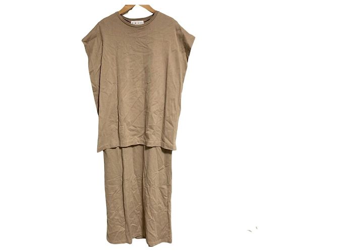 Autre Marque RIM.ARK Kleid mit Doppelschicht Beige