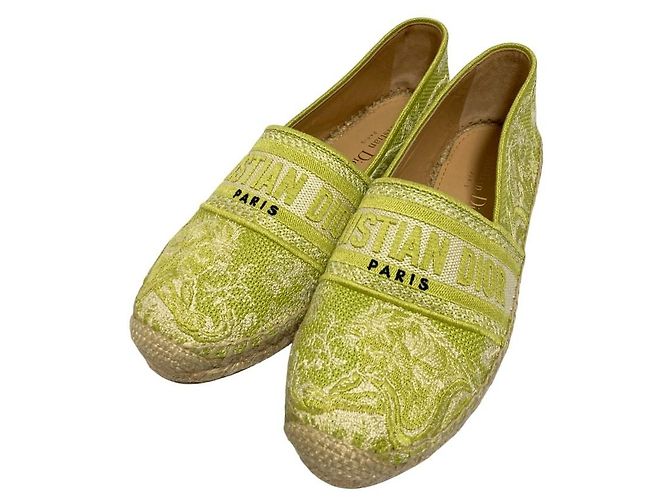 Espadrilles en toile Christian Dior Vert
