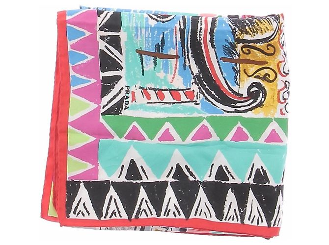 Prada Pañuelo con estampado Venecia Multicolor