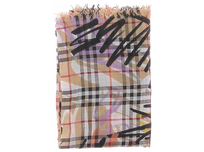 Burberry Sciarpa in lana stampata Multicolore