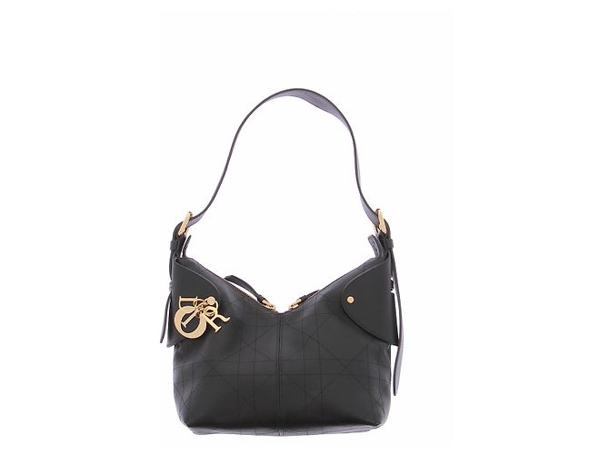Borsa a mano Christian Dior in pelle nera