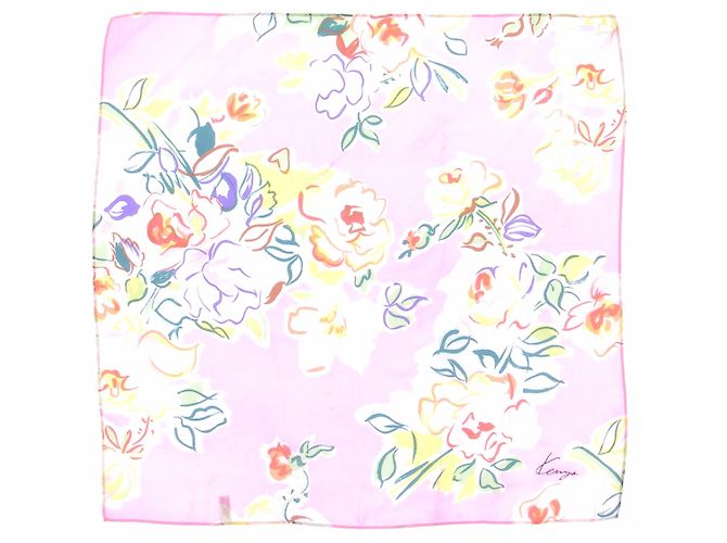 Pañuelo Kenzo de seda rosa