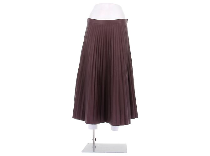 Proenza Schouler Falda plisada burdeos