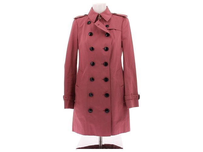 Gabardina Burberry Rosa de Algodón