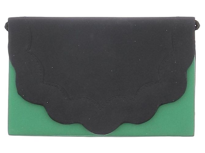 Autre Marque Pochette verde e nera Nero