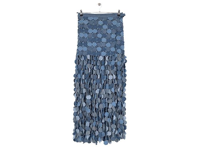 Gonna lunga blu in cotone Desigual