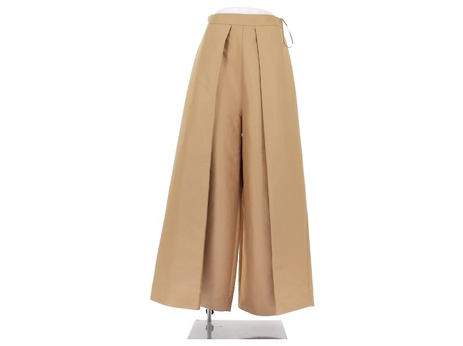 Autre Marque SOLACE Hose in Beige mit weitem Bein