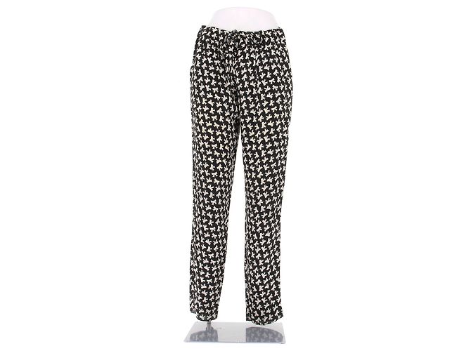 Red Valentino Pantaloni neri con fiocchi bianchi Nero