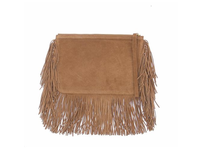 Pierre Hardy Pochette en daim beige
