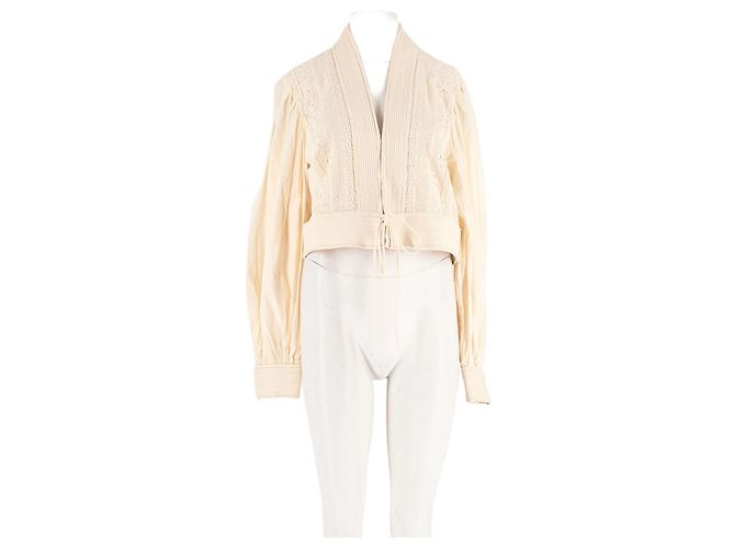 Top SéZane de algodón beige