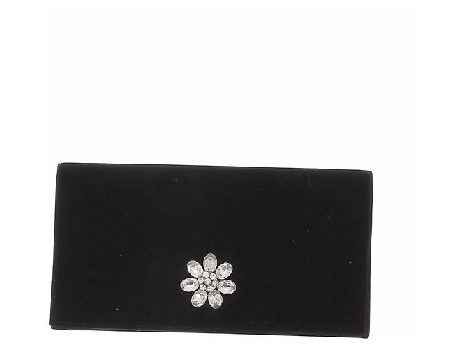 Autre Marque Pochette noire à strass