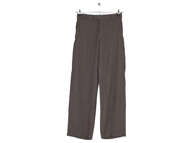 Mango Graue gerade Hose aus Viskose Größe 36