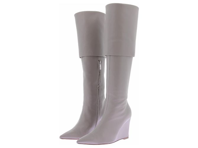 Autre Marque BETTINA VERMILLON Lederstiefel Grau