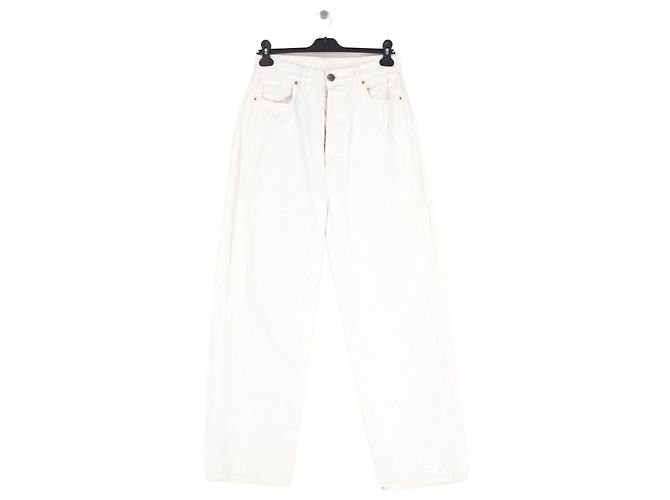 Autre Marque Vaqueros de algodón blanco RAEY