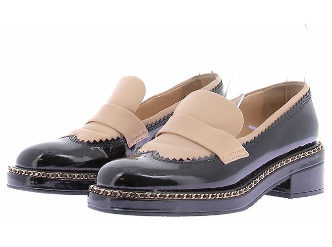 Chanel Mocassins beige et noir